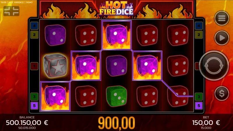 Hot Fire Dice – alapjáték és bővülő Fire Blaze szimbólum