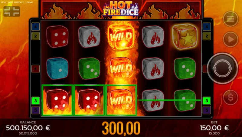 Hot Fire Dice – nagy nyeremény Random Wilds segítségével